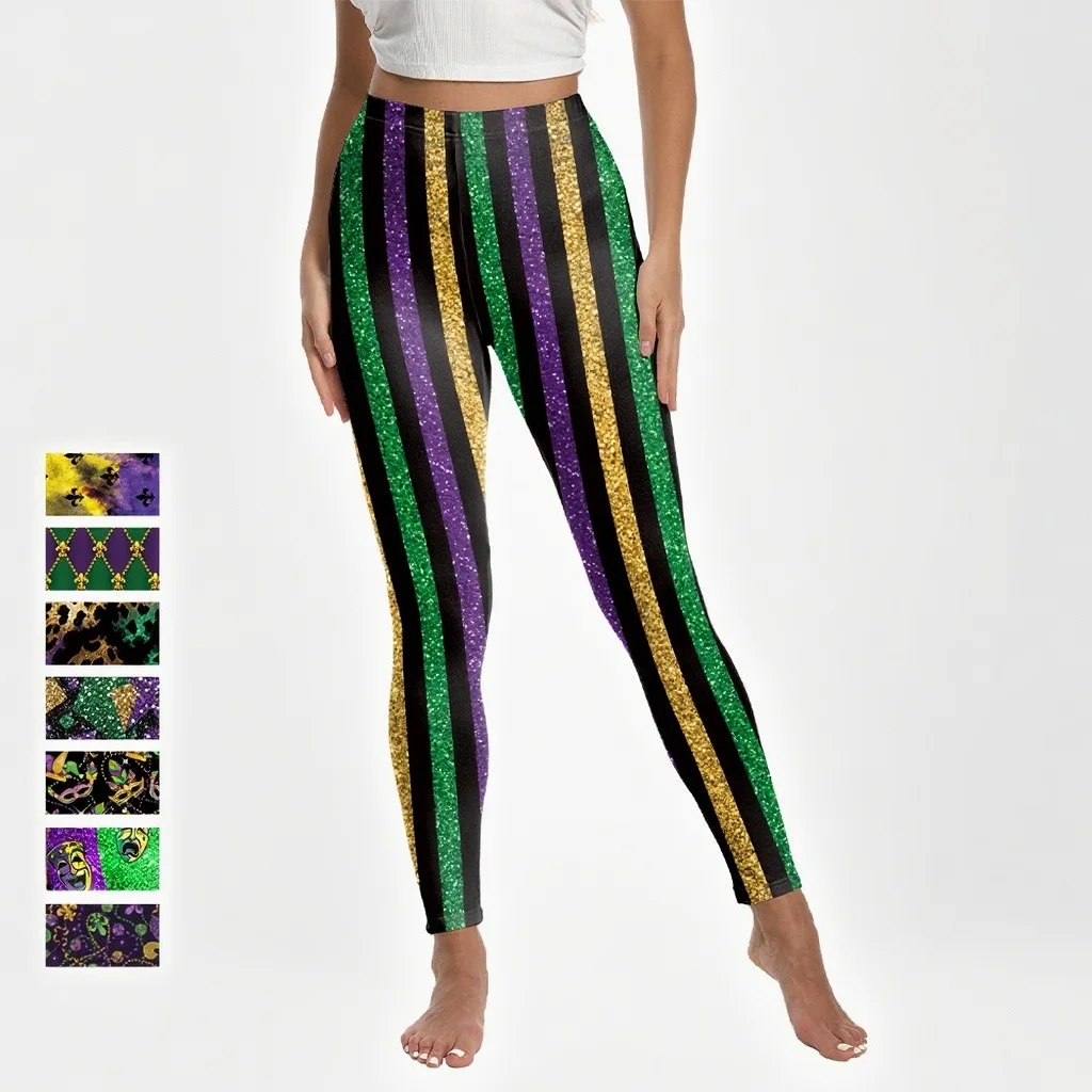 2026 New High Elastic Yoga Pants Custom Funny Print Women Tummy Control Leggings For Gym Running Fitness