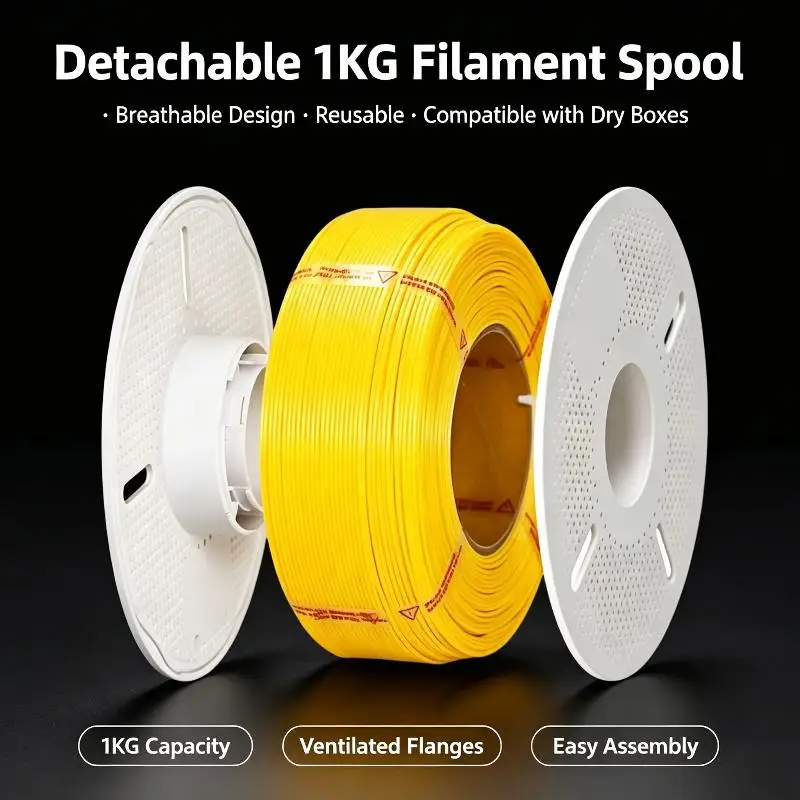 1Pcs Detachable Heat Resistant ABS Empty Filament Reel 3D Printers Reusable Spool For 1KG Refill Filament For Bambu Lab