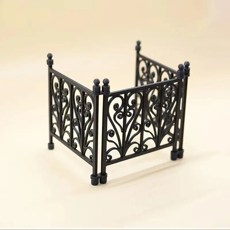 ⑧ DollHouse Carved Fence Guardrail Miniature Model DIY Scene Ornaments And Photography Props Micro Landscape Home Decor
