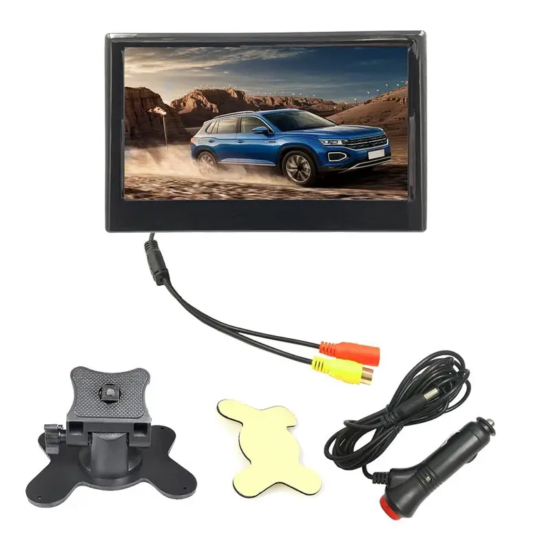 

12В-24В 7-дюймовый цветной HD-монитор TFT LCD для автомобильной камеры заднего вида, аксессуары и запчасти для автомобильной электроники