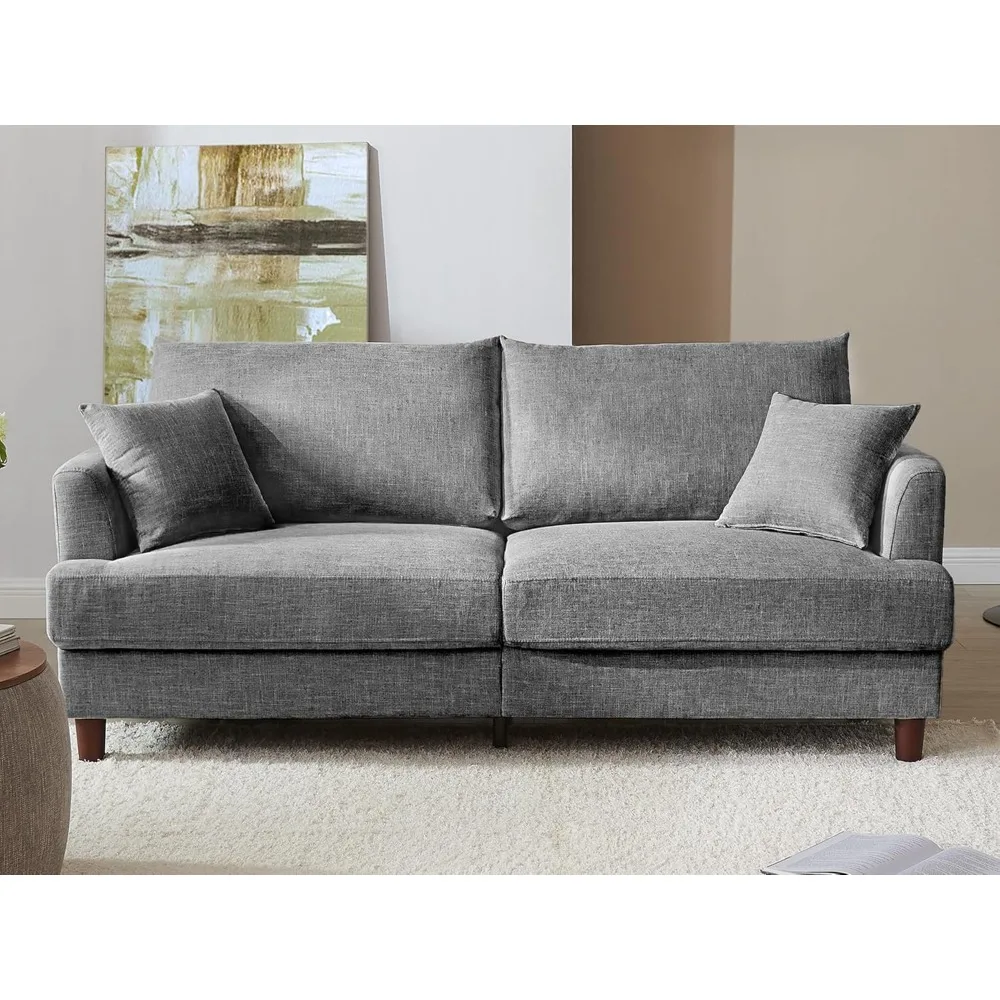 

Cloud Comfort Couch — 3-местный диван диаметром 81 дюйм, включает 2 подходящие подушки, диван со съемными чехлами, которые можно стирать в машине, Spring-Loa