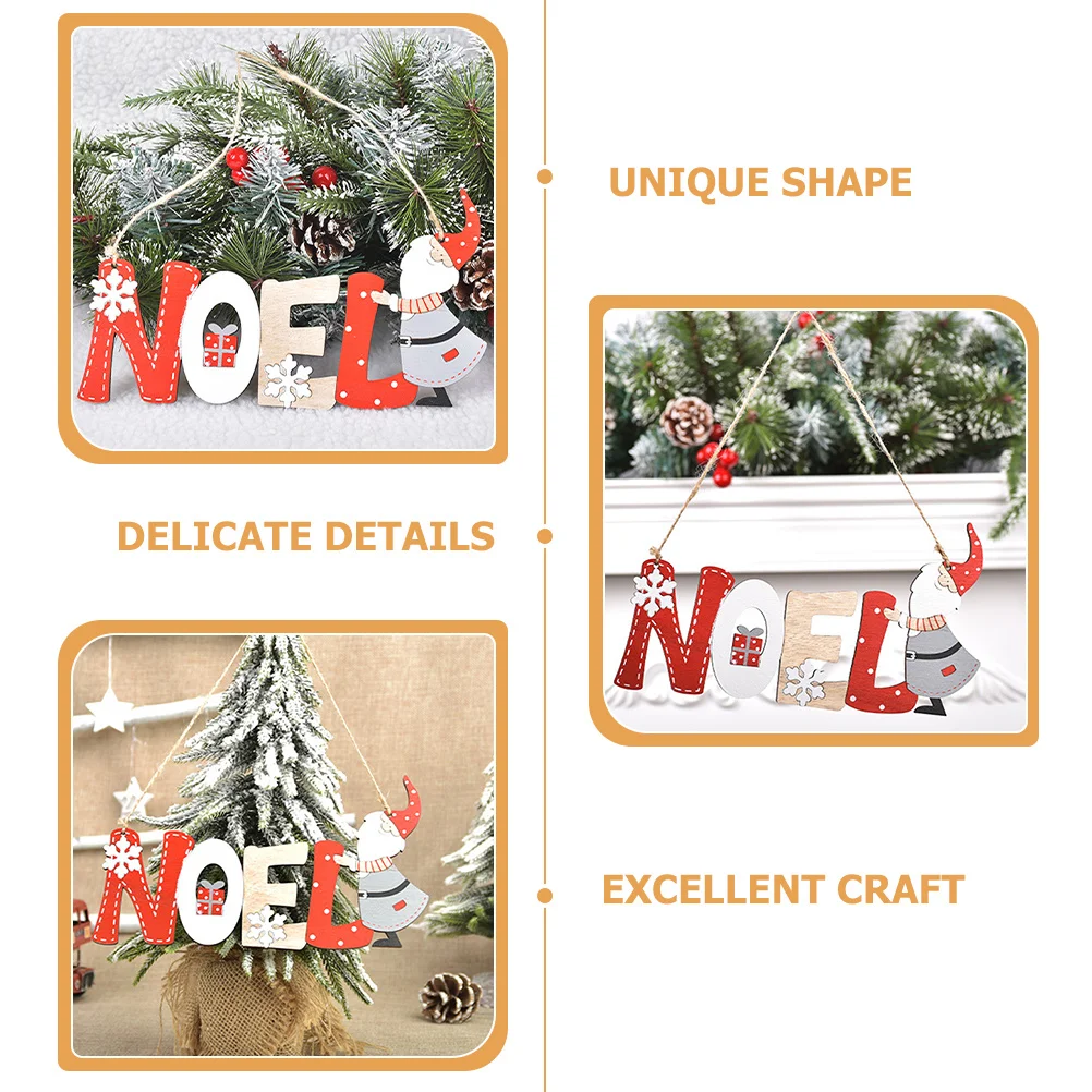 

Christmas Wooden Tags Creative Hollow Design Decorative Pendant for Tree and Home 120 Characters Christmas Wooden Tags