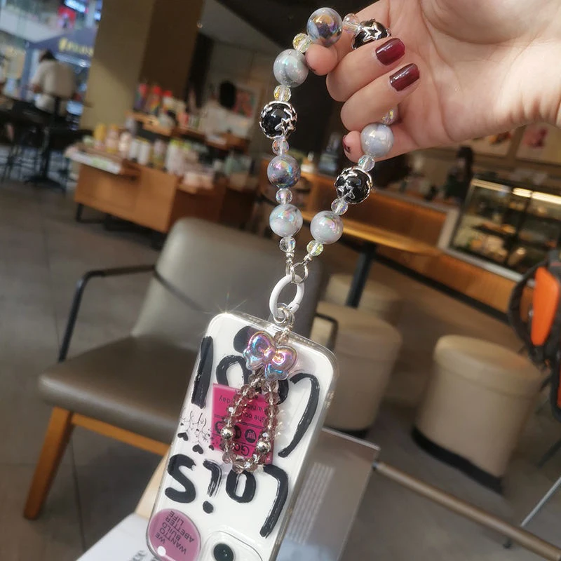 Bowknot Mobile Phone Lanyard Wrist Strap For Women Hand-held Chain Short Anti-lost Cellphone Case Key Pendant Phone Charm Strap