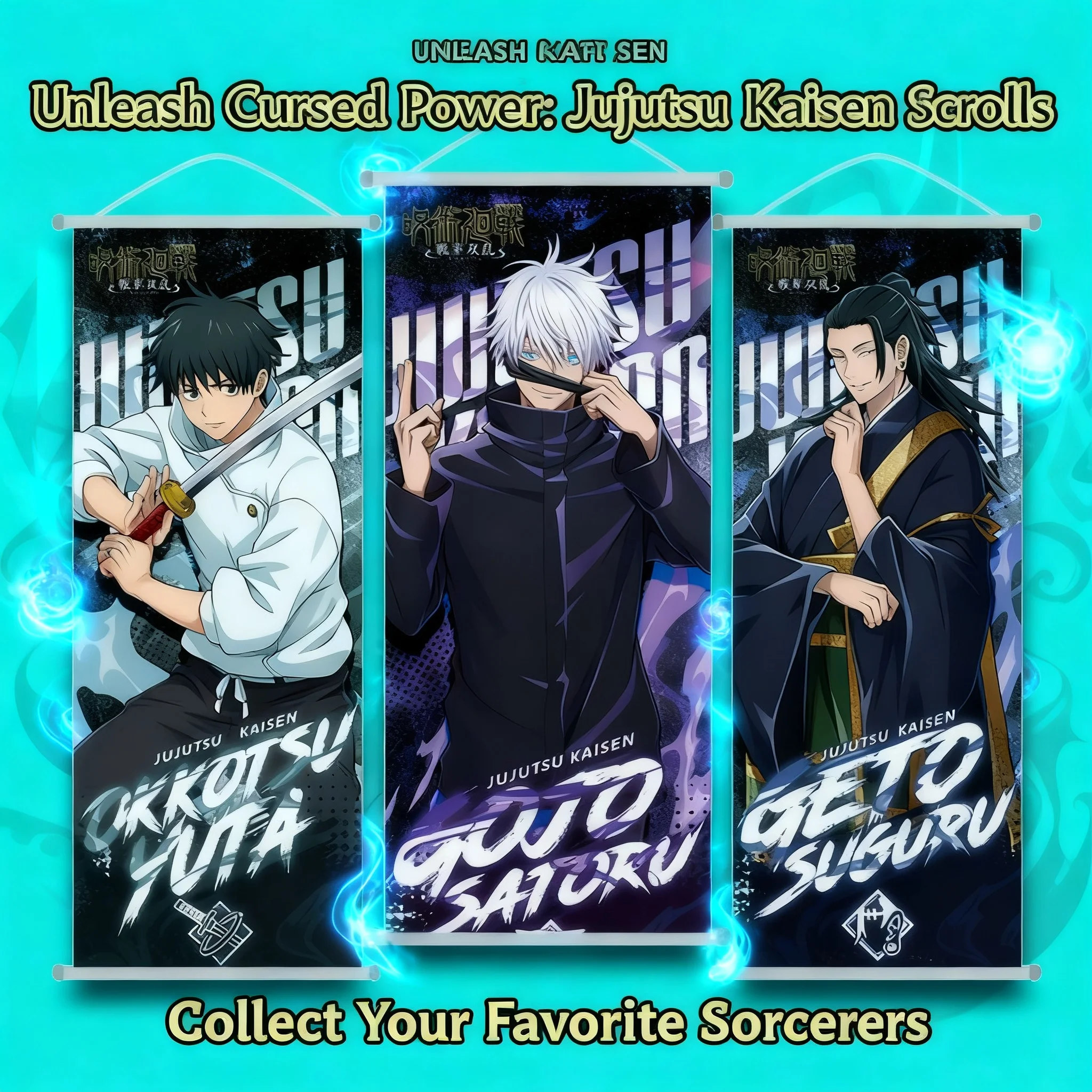 

Anime Jujutsu Kaisen Wall Scroll Poster Canvas Print Gojo Satoru Itadori Yuji New Collection Wall Art Decor Home Decor Anime