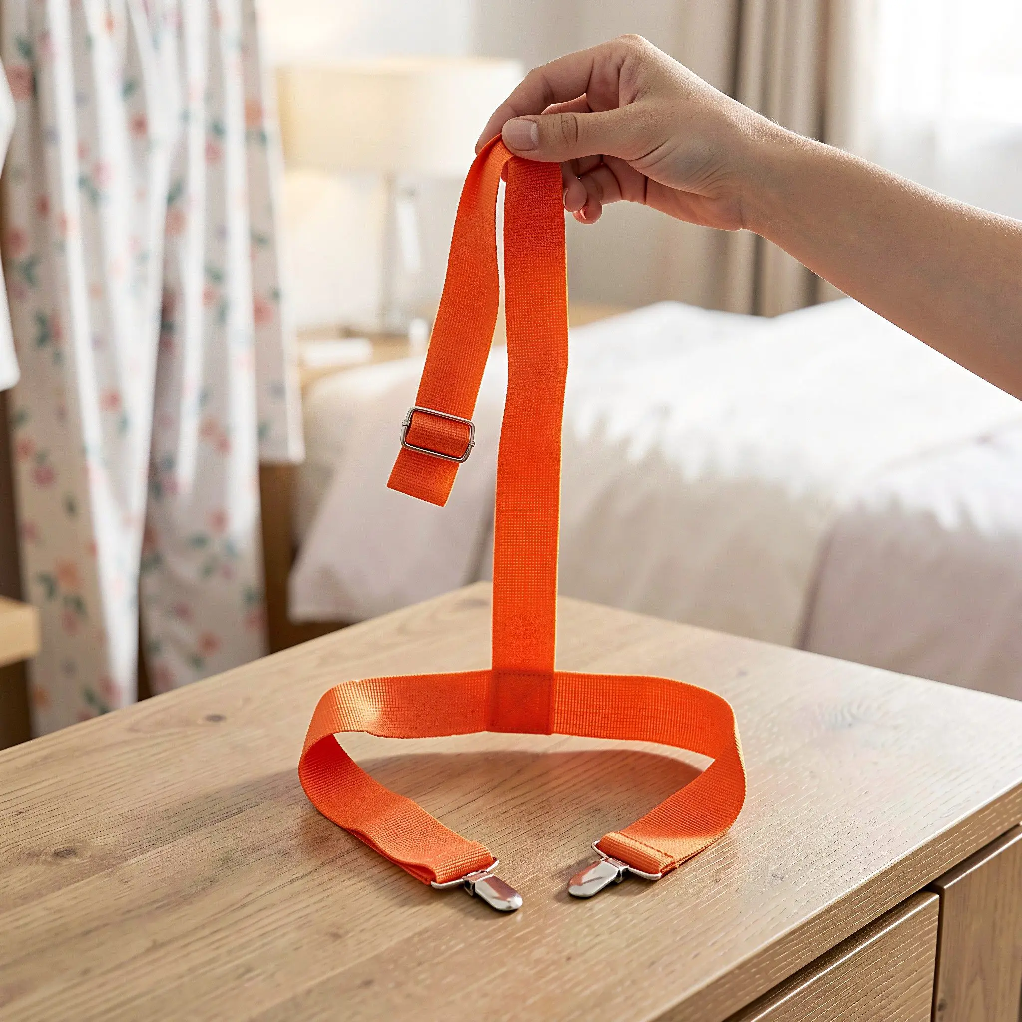 2Pcs Adjustable Dressing Aid for Pants Orange Senior Disabled Self Dressing Tool Lower Limb Mobility Rehab Clothing Pull Assist
