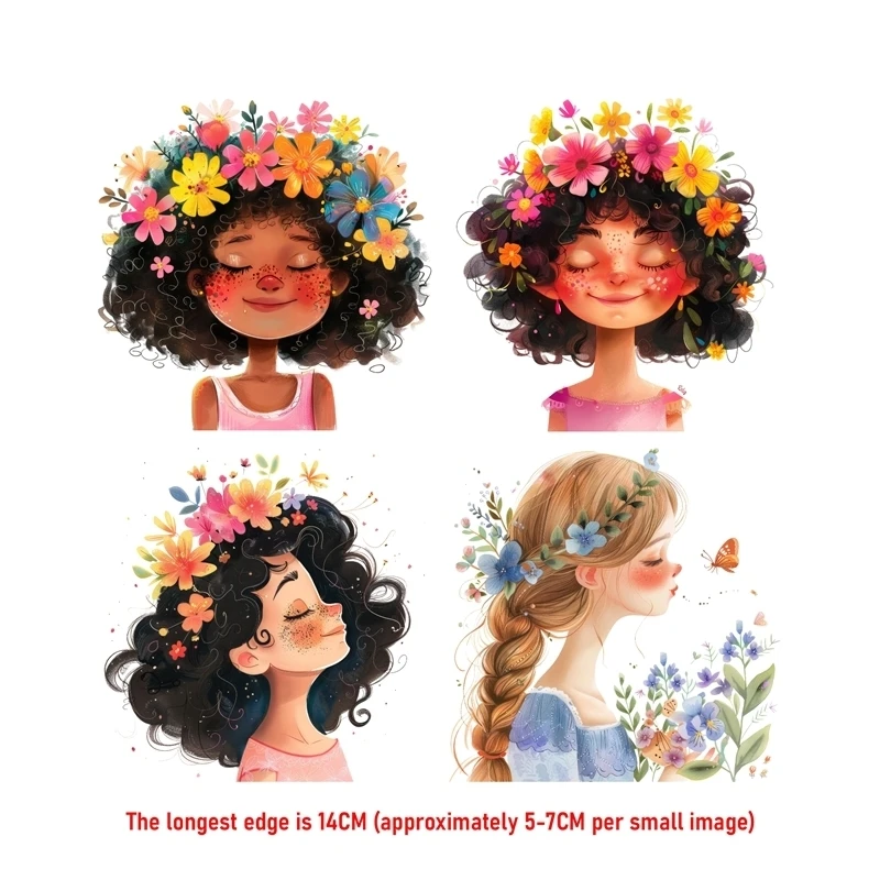 14 سنتيمتر روح الزهرة الإبداعية فتاة الصبي الحديد على نقل الحرارة ملصق للملابس Pinted الفينيل الحرارية قابل للغسل تي شيرت مائي