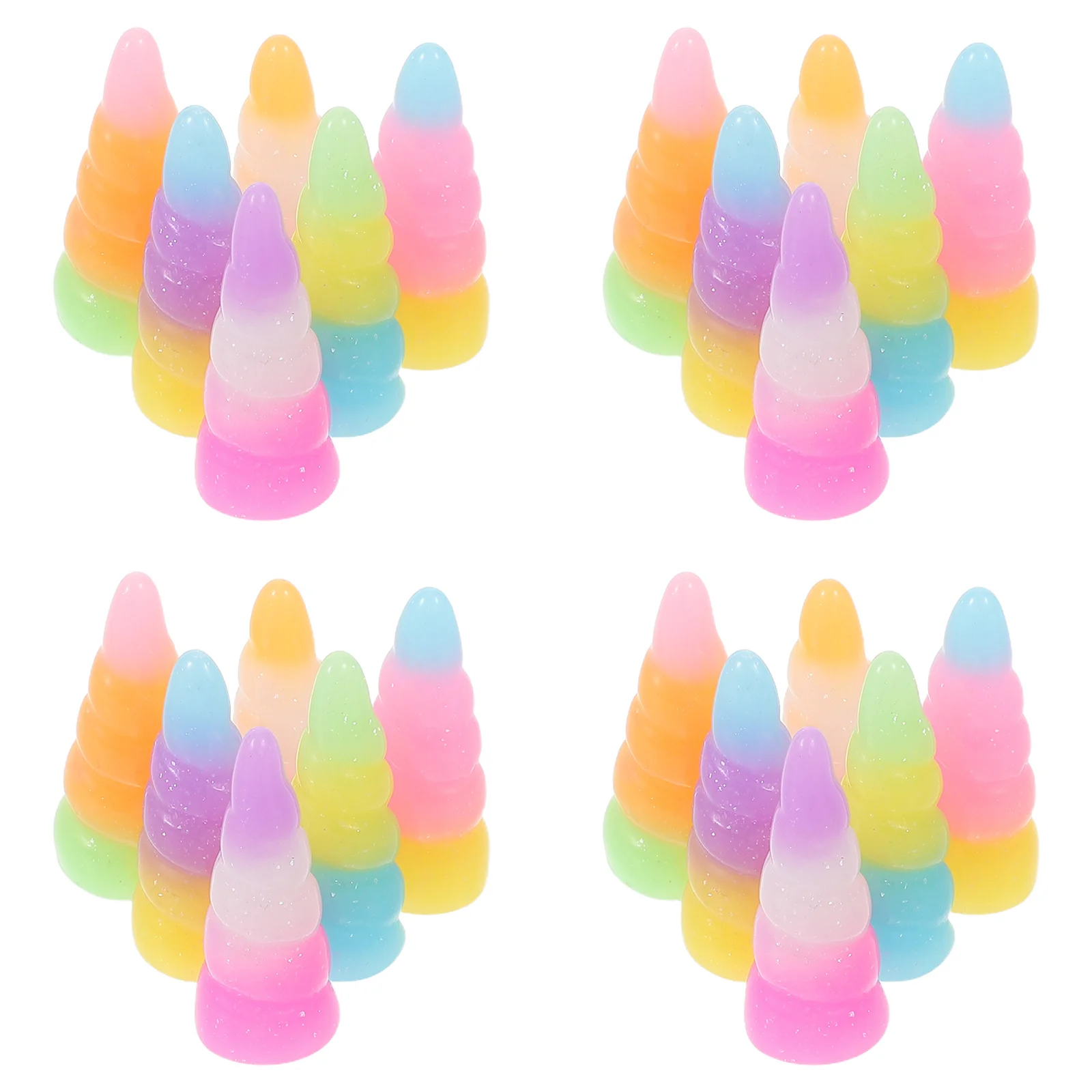 

30Pcs DIY Unicorn Horn Resin Accessories for Girls Hair Clips Headband Kids Party Toddler Styling Supplies Hair Barrettes