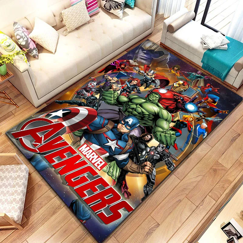 Disney Cartoon Avengers Printed Floor Mat Carpet 15 Sizes Living Room Bedroom Bedside Window Sill Bathroom Floor Mat Home Decor