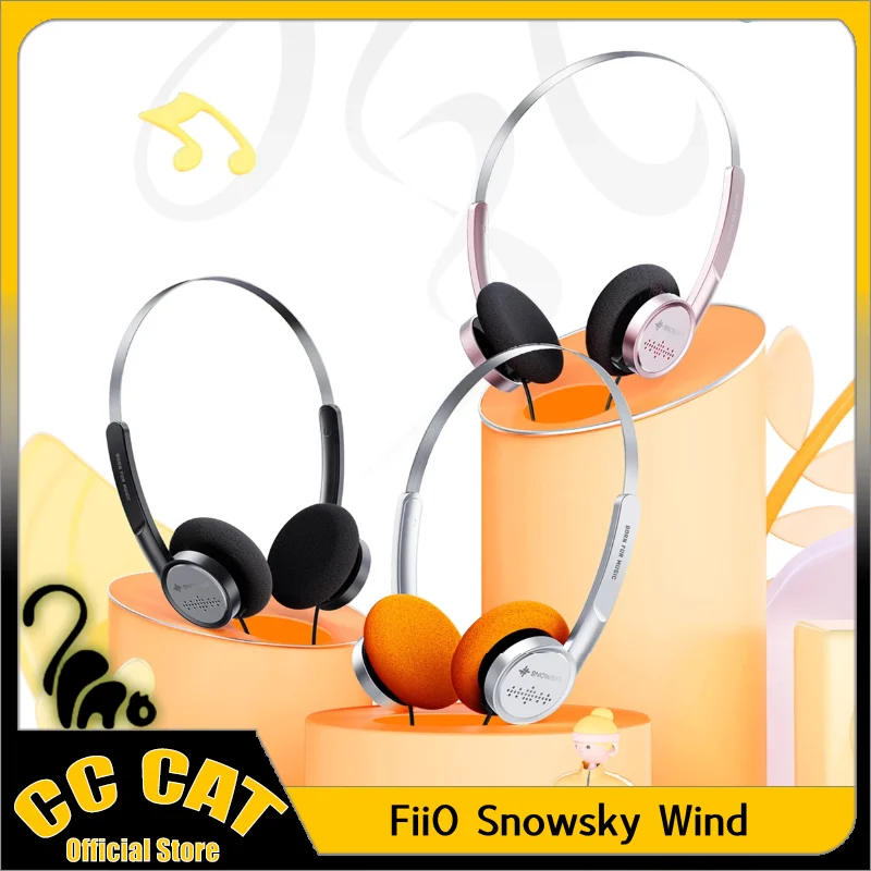 Наушники FiiO Snowsky Wind в стиле ретро, проводные наушники HIFI, полуоткрытые легкие портативные динамические наушники на заказ, подарки