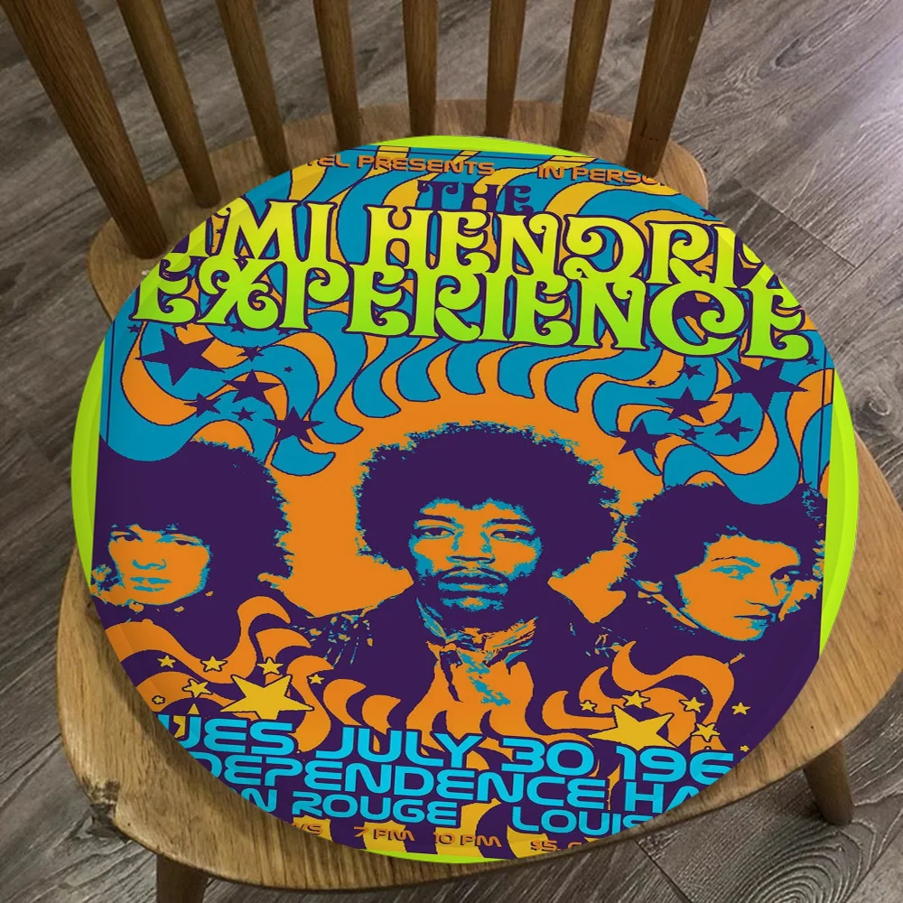 SINGER J-JIMI H-HENDRIX Cushion Mat Square Seat Cushion Office Dining Stool Pad Sponge Sofa Mat Non-Slip Seat Mat