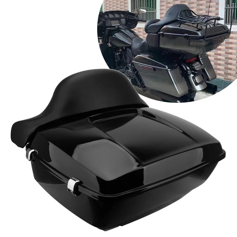 Motorcycle Black Tour Pack Trunk Top Box Trunk Tail Box For Harley Tour Pak Electra Road Glide 09-13