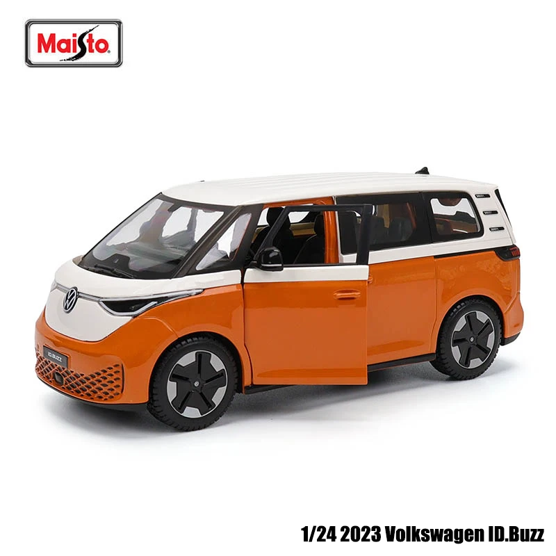 Maiisto-Die-Cast carro modelo de precisão, Volkswagen ID.Buzz, presente coleção altamente detalhado, 1:24, 2023