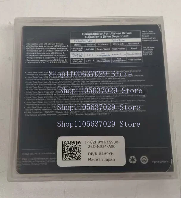 1pcs New For DELL 02H9YH LTO-5 Ultrium RW Data Cartridge 1.5TB Native 3TB Compressed Backup Tape