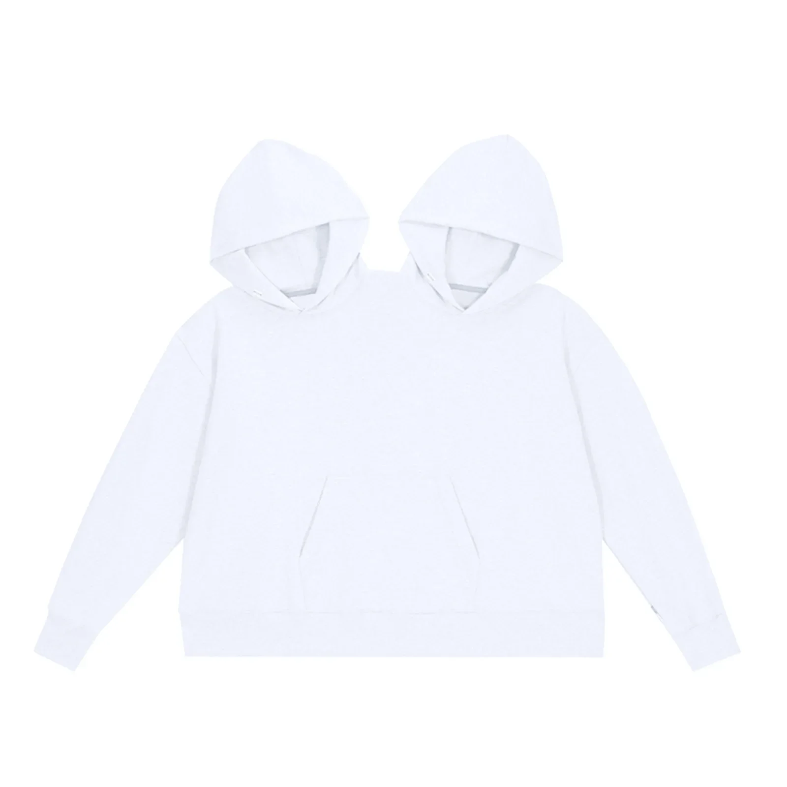 Double-person Hooded Sweatshirt Loose-fit Solid Color Sweatshirt Intimate Apparel For Two People