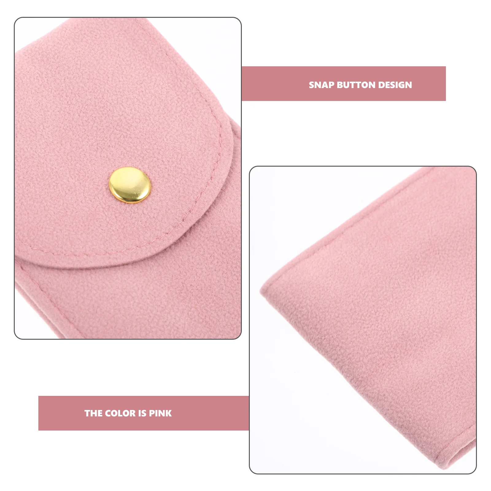 حقيبة تخزين لساعة السفر، منظم محمول، مادة لينت ناعمة، خدش بأحجام مختلفة، تصميم بزر كبس #3