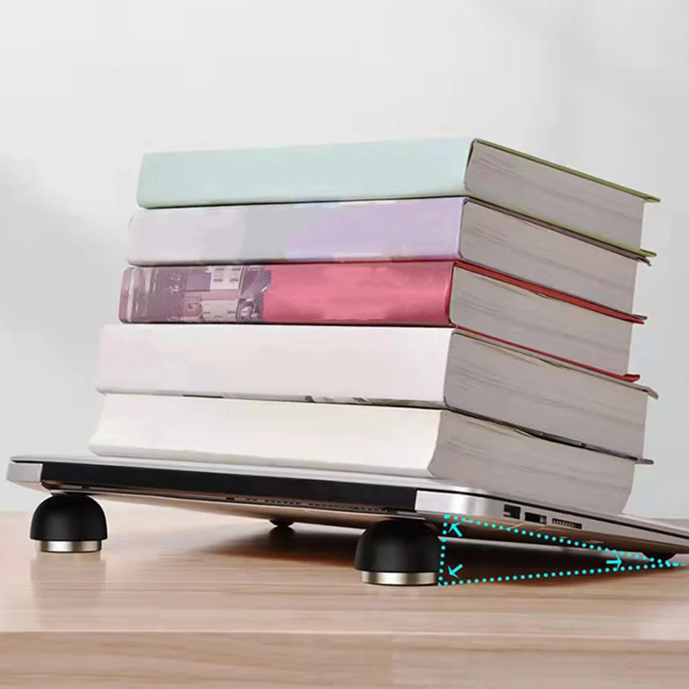 

1 Pair Laptop Stand Silicone Feet Anti-Slip Cooling Pad Ergonomic Design Heat Dissipation Portable Notebook Riser Laptop
