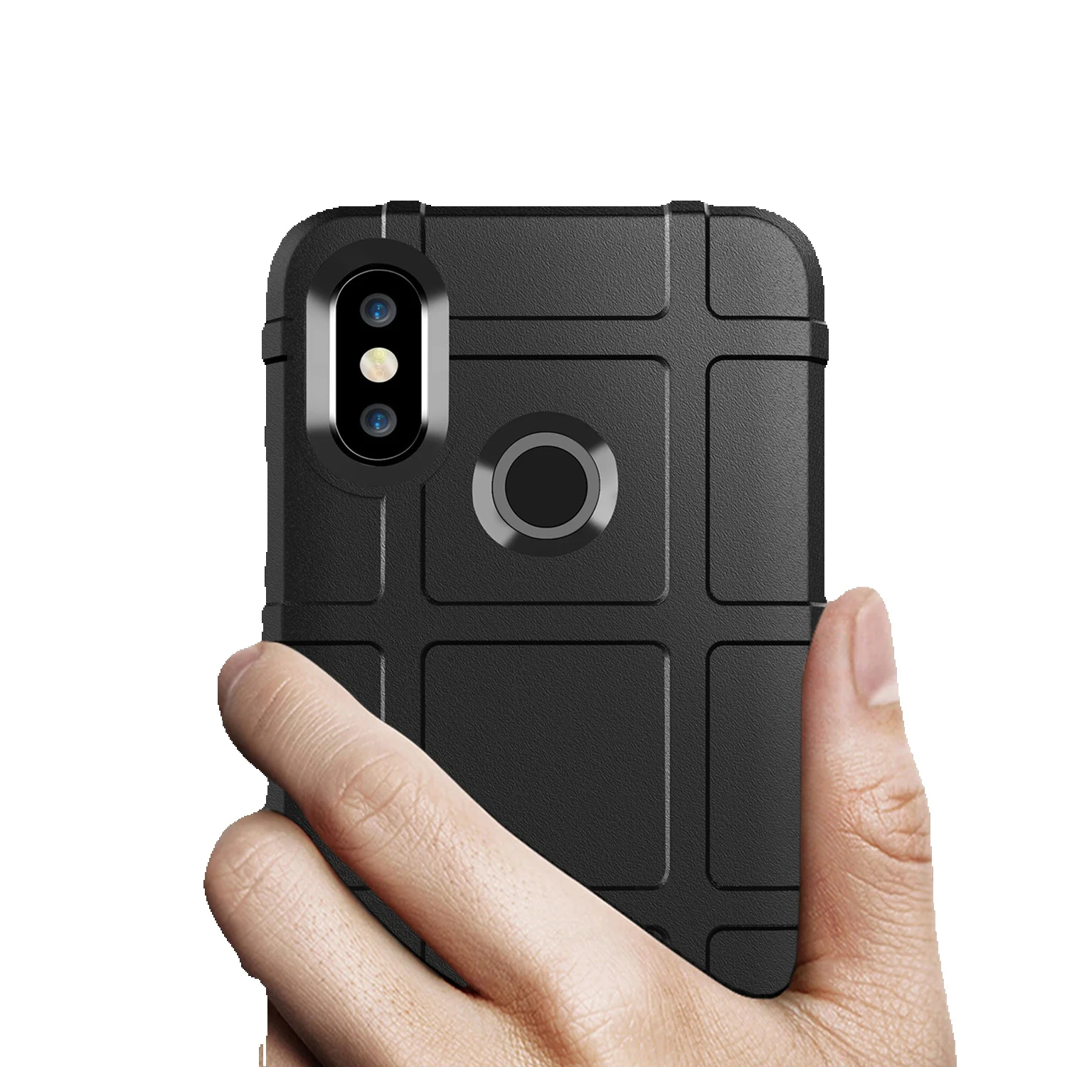Shield Shockproof Case Xiaomi Mi8 Lite Anti-Slip Grid Silicone Cover For 8se Mi 8 Mi 8lite Armor Rubber Back Cases