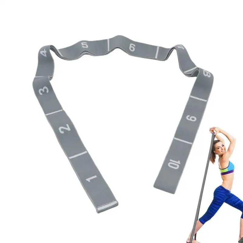 Resistance Band Leg Stretcher With 10 Loops Fitness Strap Elastic Strength Bands For Pilates Yoga Dance And Gymnastics Exercise