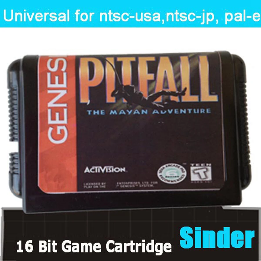 Karta do gry Pitfall The Mayan Adventure 16bit MD dla Sega Mega Drive dla Genesis