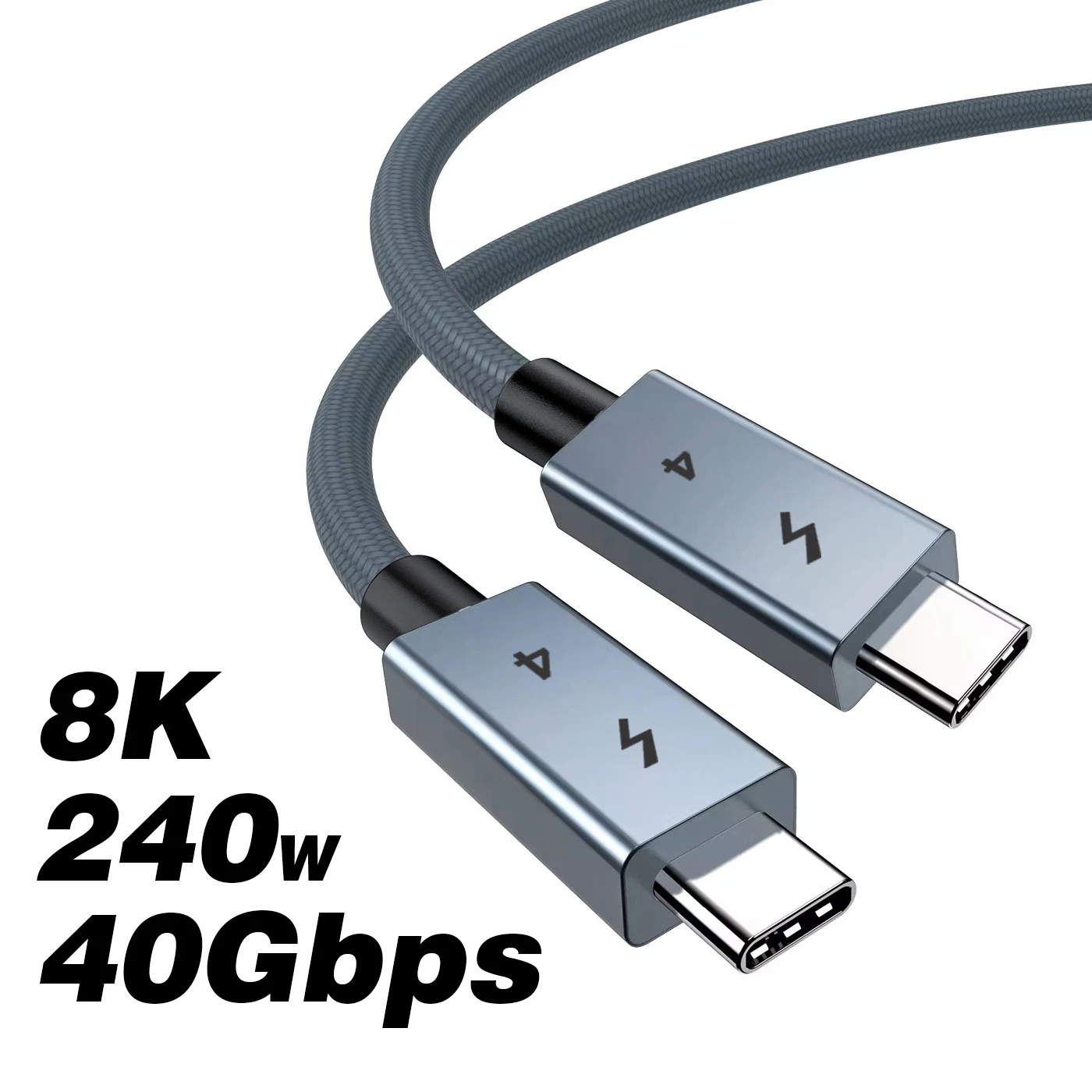 UGOURD USB-C Thunderbolt 4 40Gbps USB4 Kabel USB Typ C zu C 240W Schnellladekabel Thunderbolt3 für EGPU SSD iPad MacBook Air