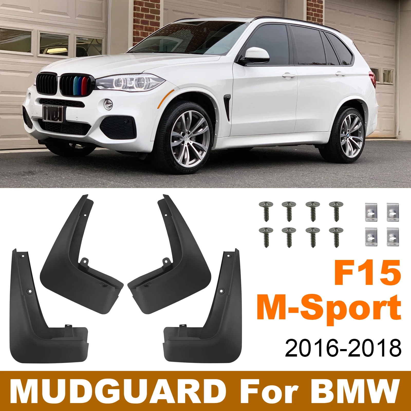 

Car Mud Flaps For BMW X5 F15 F85 M-Sport 2016 2017 2018 Mudguard Front Rear Fender Splash Guards Mudflaps Fit W/o Running Board