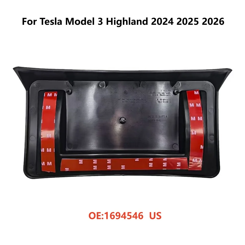 US Version Front License Holder 1694546 Fit Tesla Model 3 Highland 2024 2025 2026 Bumper License Plate Trim Bracket