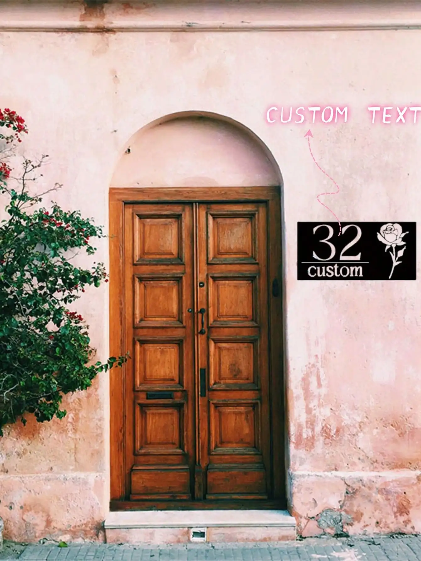 

Custom Metal Address Sign for House Personalized Name Number Plate Outdoor Wall Decor