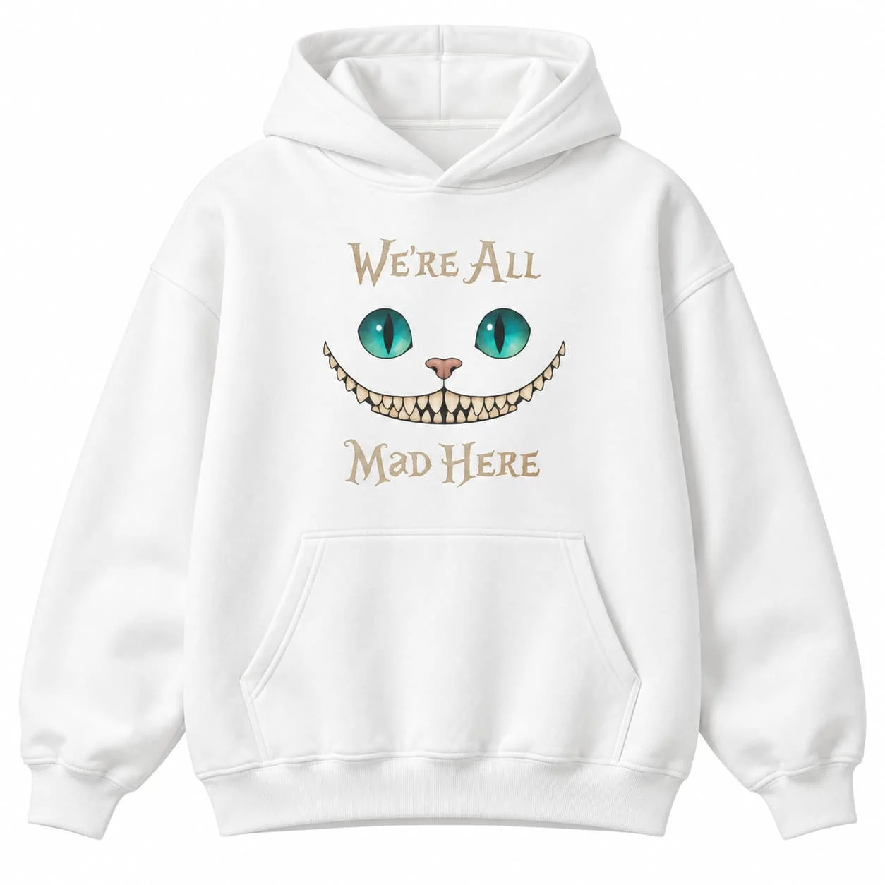 Alice im Wunderland Cheshire-Katze Herbst Winter Verrückter Herren-Hoodie Damen-Sweatshirt Pullover Top Kinder Baumwolle Kinder-Baumwoll-Hoodie – Detail 7