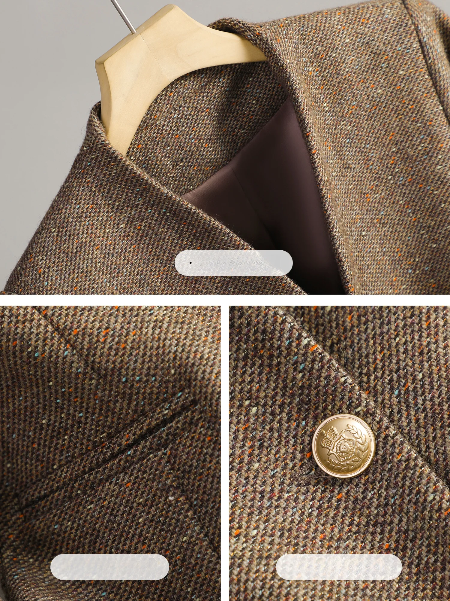 Ele senhora terno jaet 2025 novo sle na moda solto topo high end sensação commuter amigável fibra de poliéster longo sve