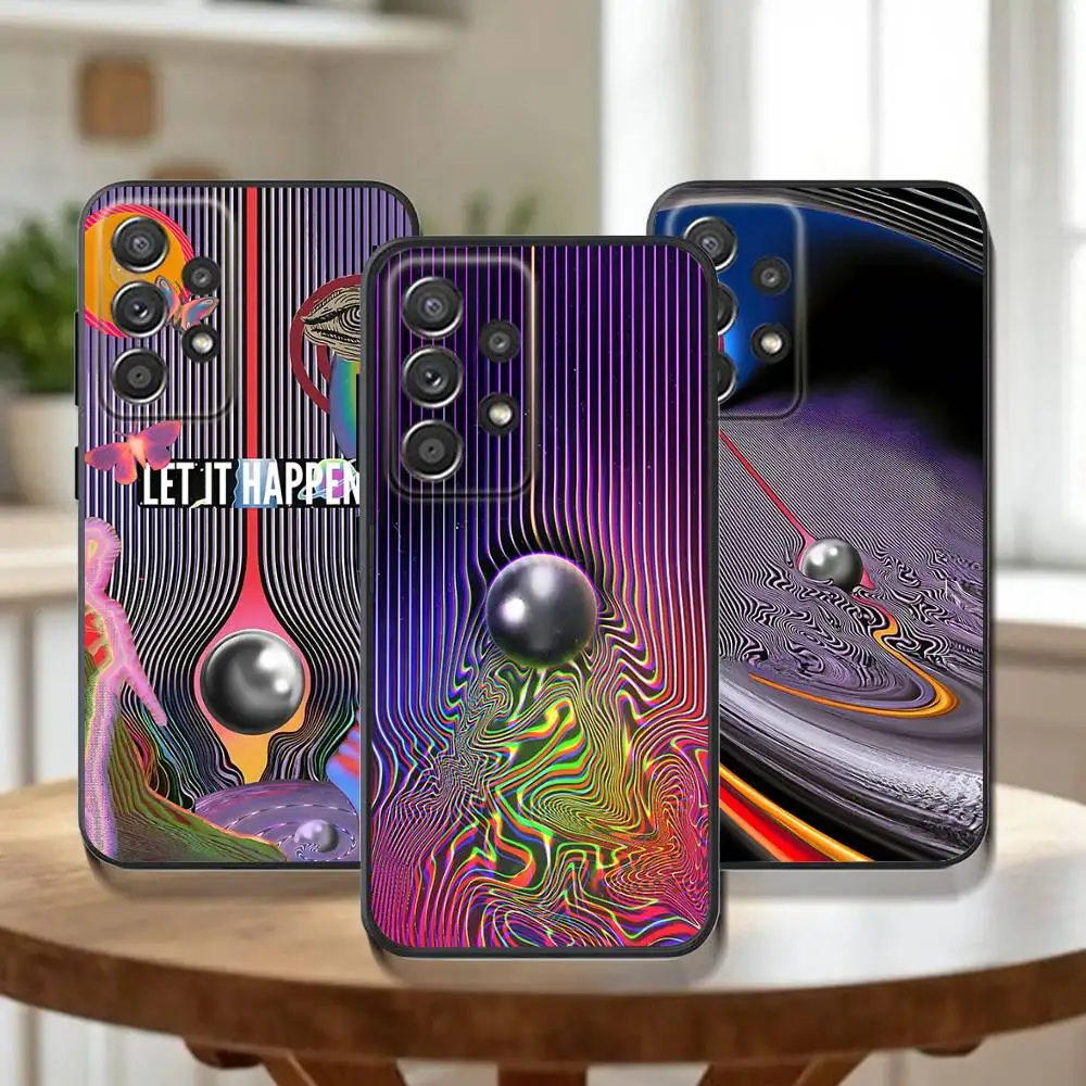 

Tame Impala Psychedelic Art Phone Case For Samsung Galaxy A73,31,32,72,41,53,52,71,22,5G,Note,J7,8,9 Soft Black Cover