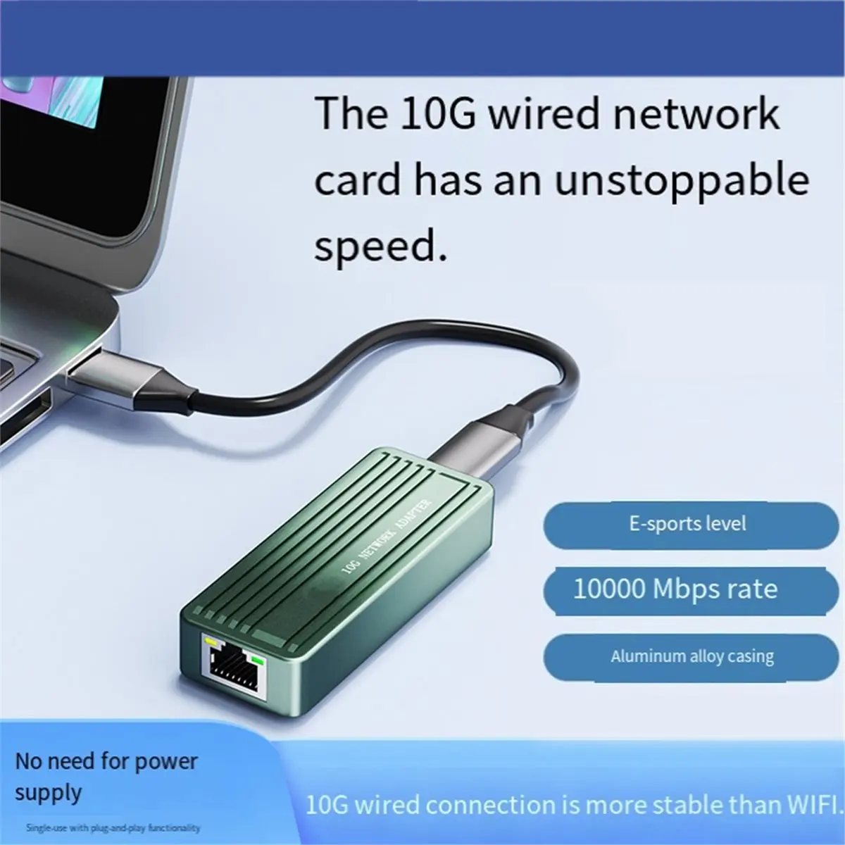 

10GbE USB-C Ethernet Adapter USB3.2 Type C 10 Gigabit Ethernet Adapter Realtek/RTL8159 for 11