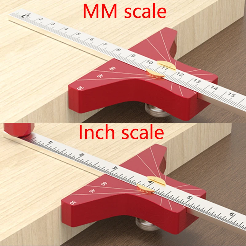 Precision Linear Multi-angle Scriber Marking Gauge  Parallel Line Drawing Height Measuring Ruler Woodworking Mark Scraper