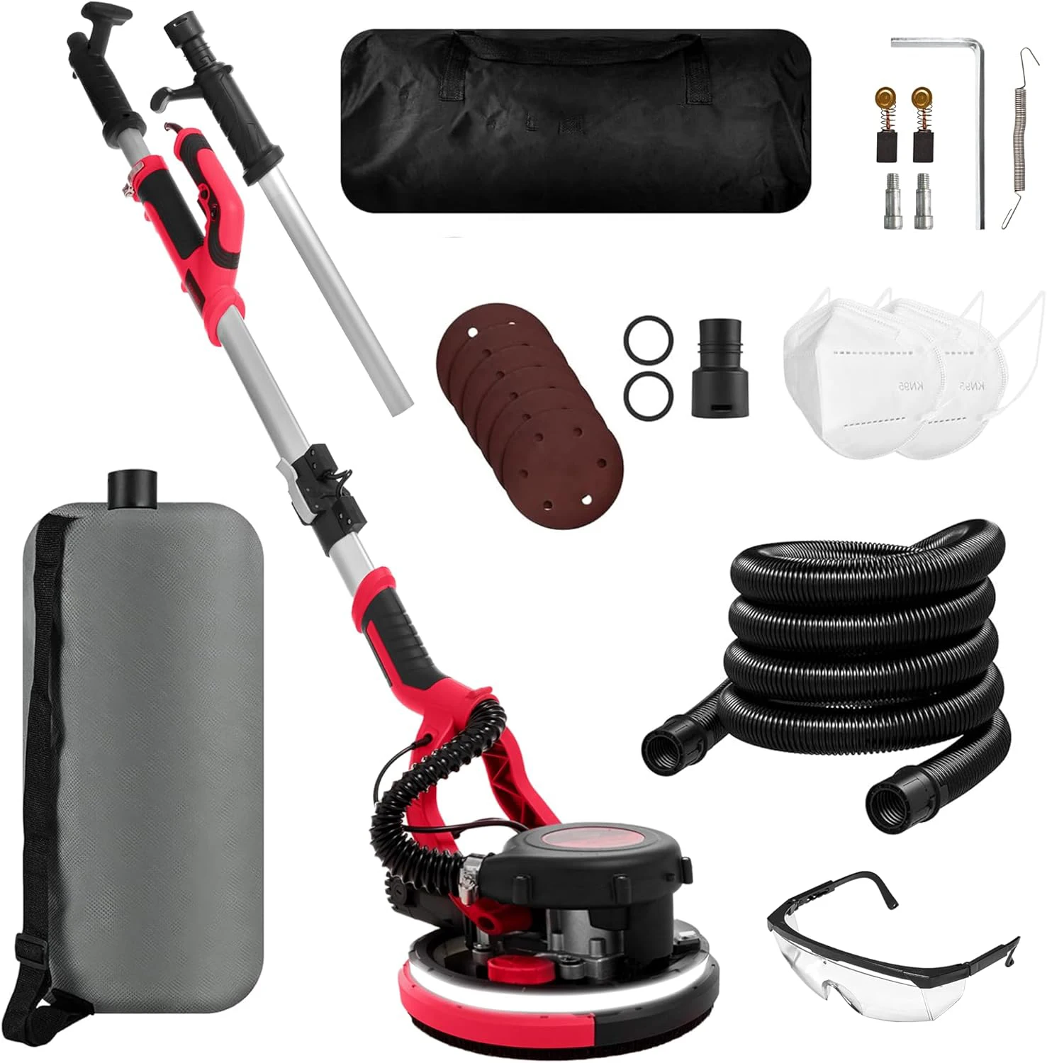 Vari Speed 1390w Power Dust Free LED Light Wall Sander with Vacuum Swivel and Removable Dust Cover Wall Care Sanding Machine