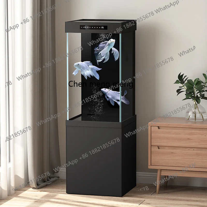 

Smart fish tank, small back overflow square tank, living room, household side tanks, ecological bottom filter aquarium