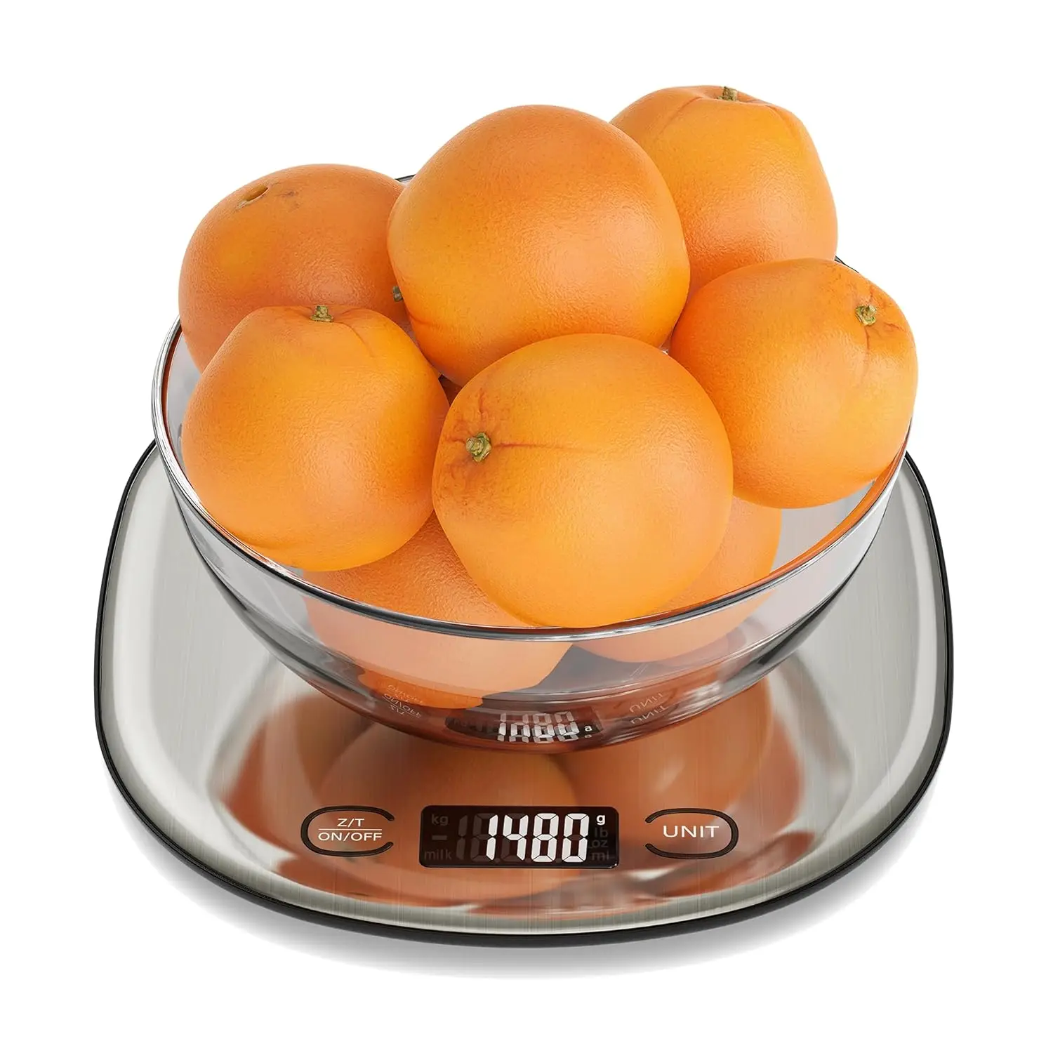 

33lb Rechargeable Digital Kitchen Scale, 1g Accuracy, Slim Design for Cooking & Baking