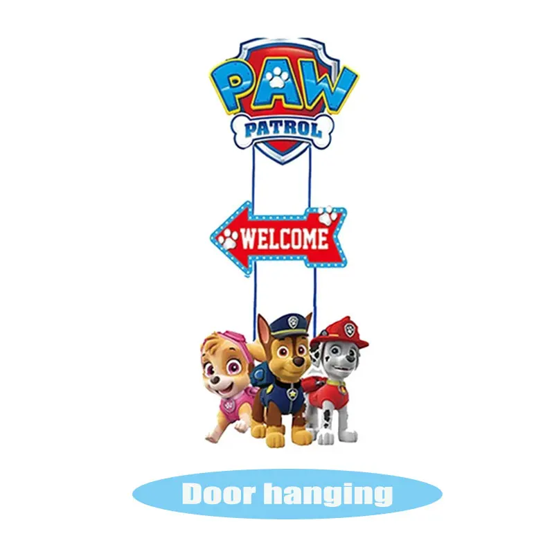 Paw Patrol Birthday Decoration Tableware New Dogs Theme Party Supplies Backdrop Banner Balloons Paper Cups Plates Baby Favor