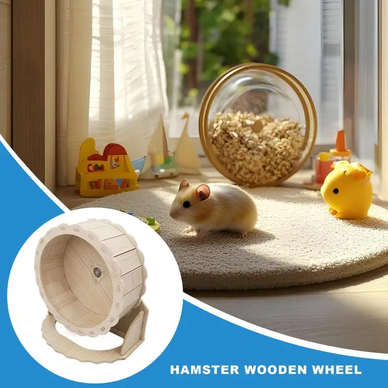 

Silent Hamster Wheel Gerbil Wheel Quiet Running Saucer For Climbing Activities Natural Habitat Simulation Enrichment Toys