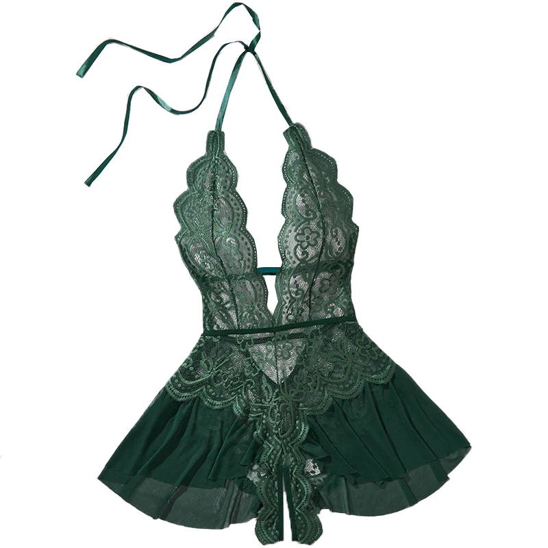 

Transparent Lace Pajamas Women Bodysuit Underwear