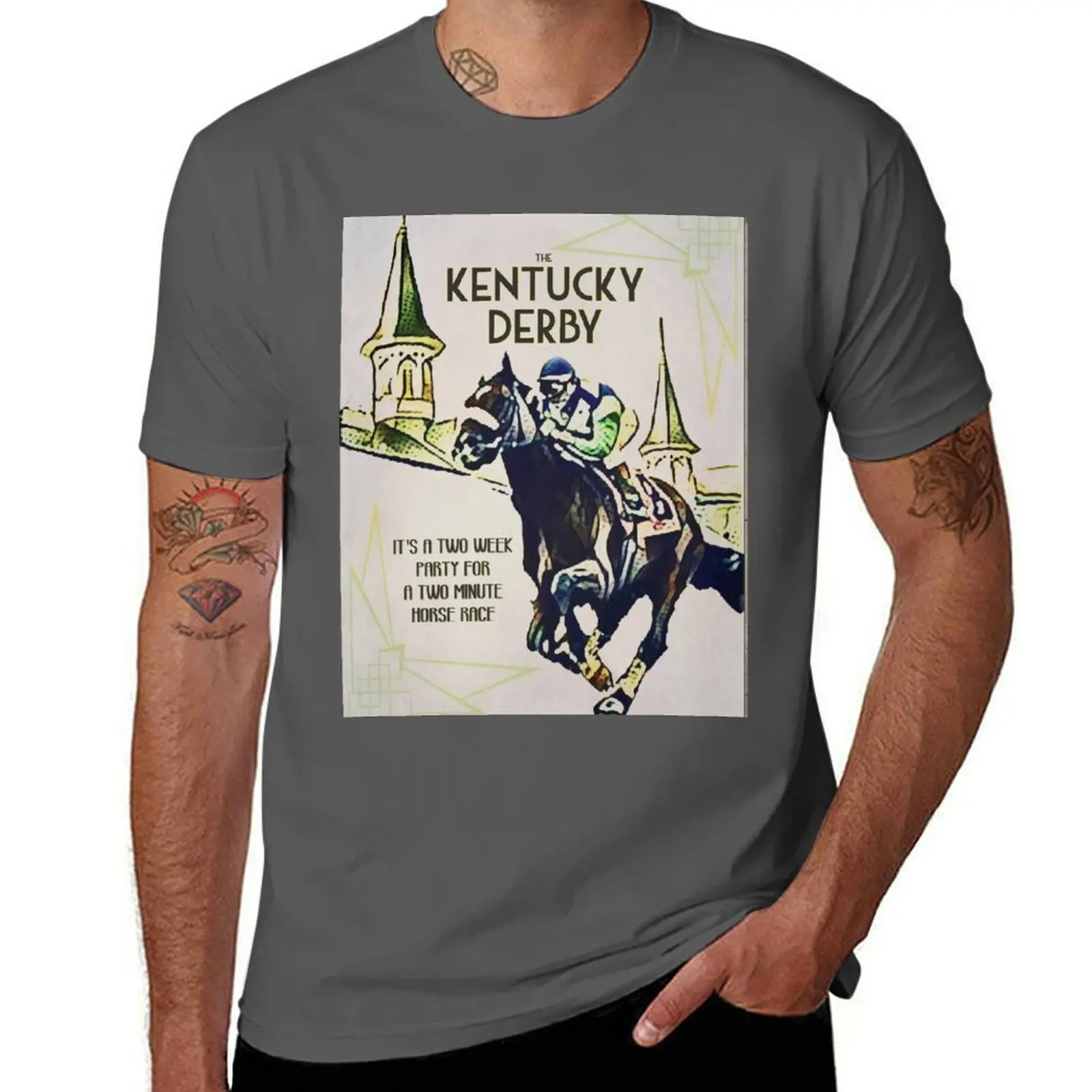 

It's Kentucky Derby Time Again! T-Shirt man t shirt cotton high quality black cotton t-shirt plain for man package T-Shirt