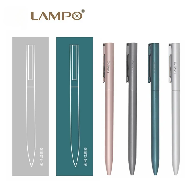 

LAMPO Gel Pens Metal Mijia Luxury Caneta With 0.5MM Black Refill Smoothly Writing Stylo School Office Business Stationeri