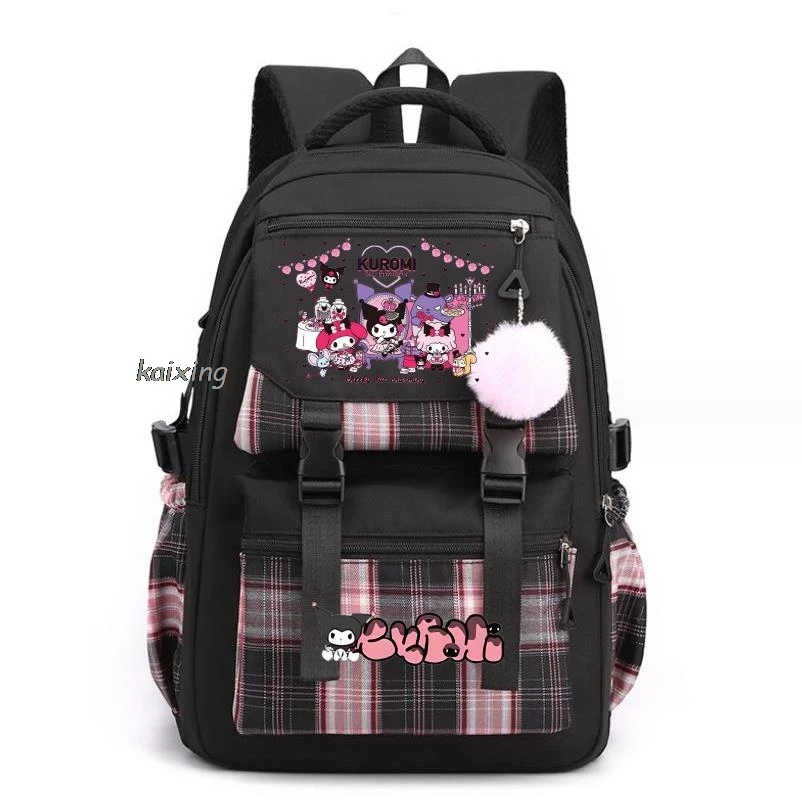 Piękny plecak Kuromi Melody Cartoon Student nastolatki Bookbag plecak sportowy chłopiec dziewczyna Bagpack Laptop kobiety tornister podróżny