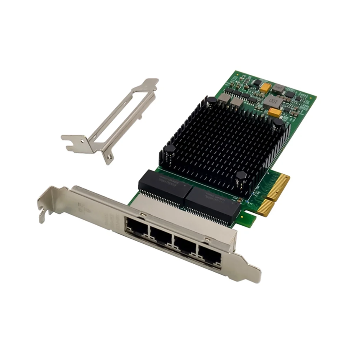 Placa de rede Gigabit Server, visão industrial, 4 portas, RJ45, I350-T4, PCI-E X4