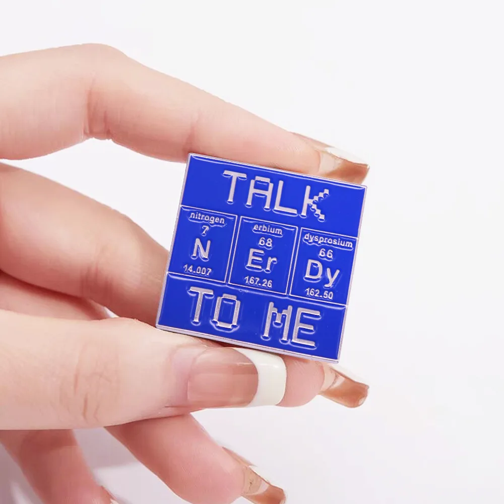 “talk Nerdy To Me” Enamel Brooch Creative Exquisite Periodic Table Lapel Pin Badge Jewelry Gifts for Chemistry Lovers