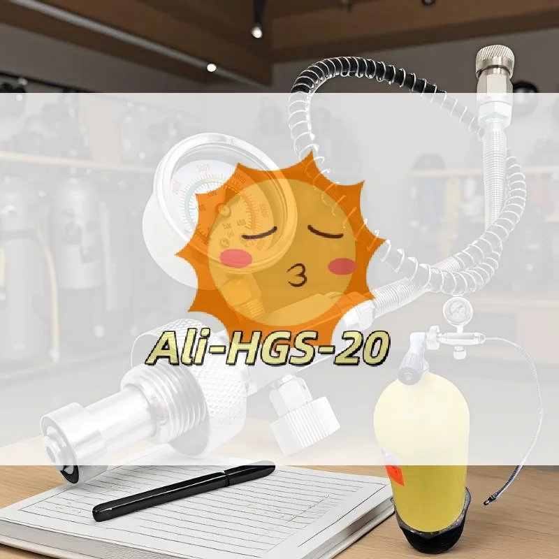 

High-Pressure DIN G5/8 Fill Station Adapter - 6000psi/400bar Stainless Steel Charging Valve with 50cm Hose