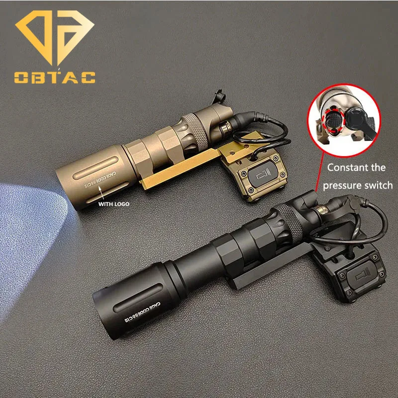 

Airsoft Metal V2 Flashlight Tactical High Power Hunting Weapon Scout Light Modbutton Remote Pressure Switch 20mm Rail