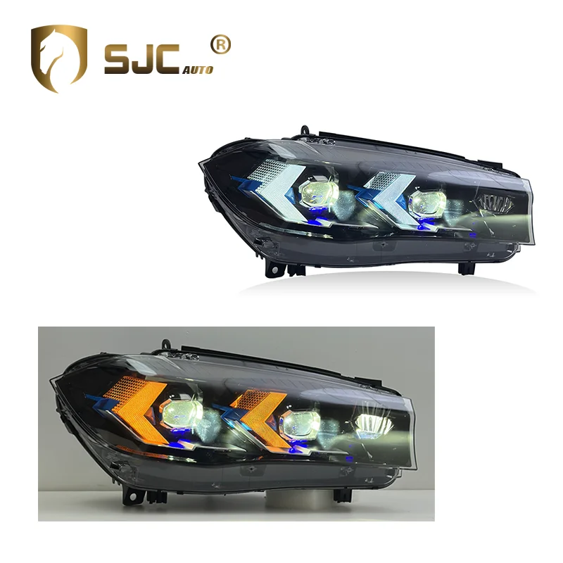 

Автомобильная фара для BMW X5 F15 2014-2017, светодиодная фара в сборе, головной свет, указатель поворота, автоматическая система освещения