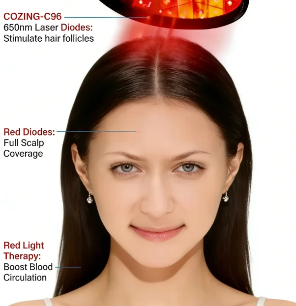 

Медицинская лазерная шапочка для роста волос 650 нм: быстрое лечение выпадения волос, увеличение плотности волос