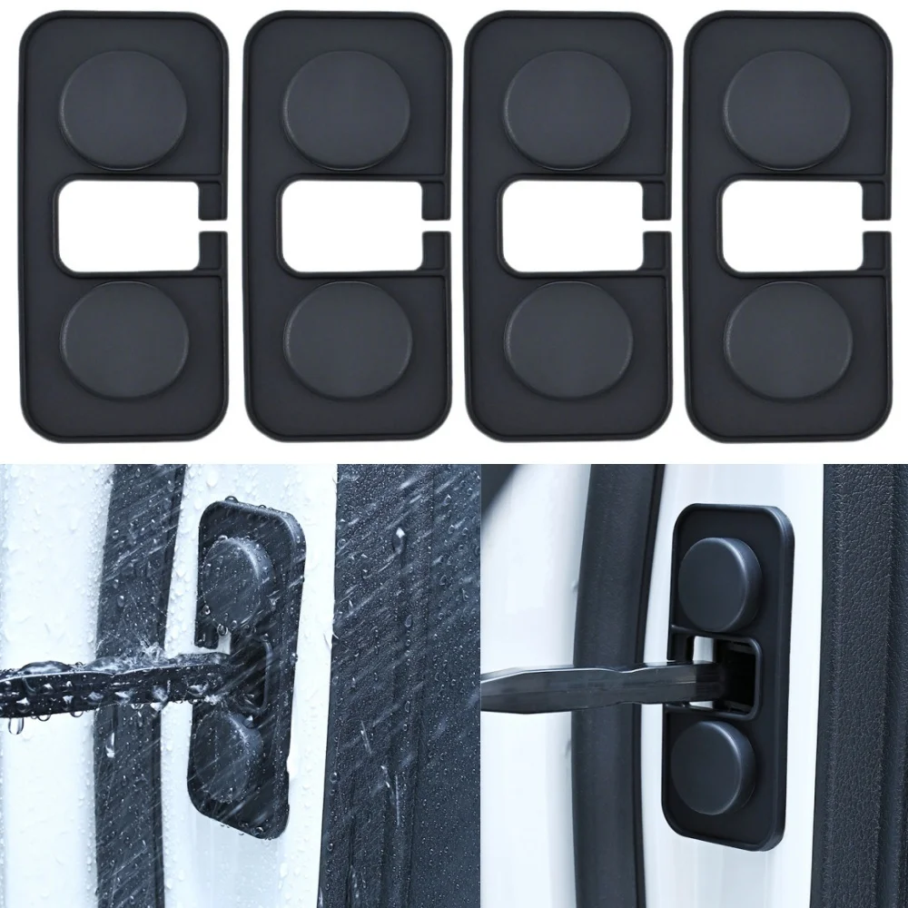 4Pcs Universal Car Door Limiter Protector Cover Silicone Car Door Stabilizer Lock Protector Shock Absorbing Stopper Cover