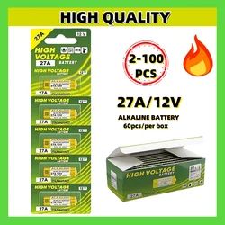 2-100PCS 12V 27A Dry Alkaline Battery A27 Batteries 27AE 27MN A2 L828 K27A for Remote Control Gamepad Flashlight Doorbell Toys