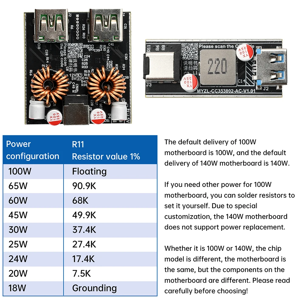 DC 6-30V Fast Charging Module PD140W Full Protocol DIY Motherboard Single-Channel Dual-Channel Desktop Charger Module image 5